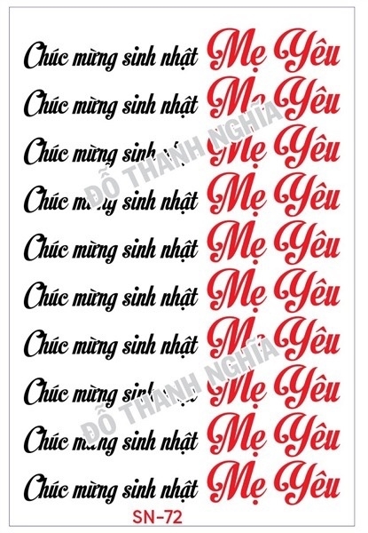 Decal Chủ Đề Sinh Nhật - DSN - DSN72