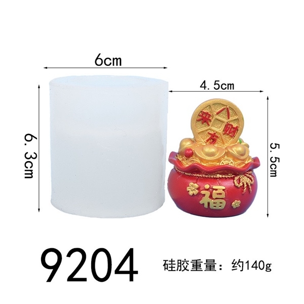 Khuôn Silicon - Hủ Vàng - 9204