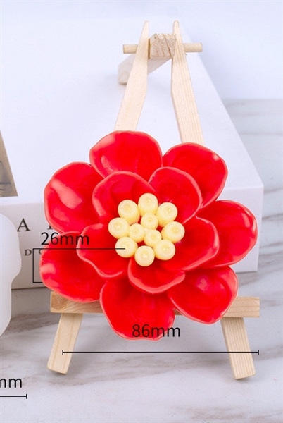 Khuôn Silicon - Hoa Cúc Trạng Nguyên Chấm - Cánh Thẳng - 6cm