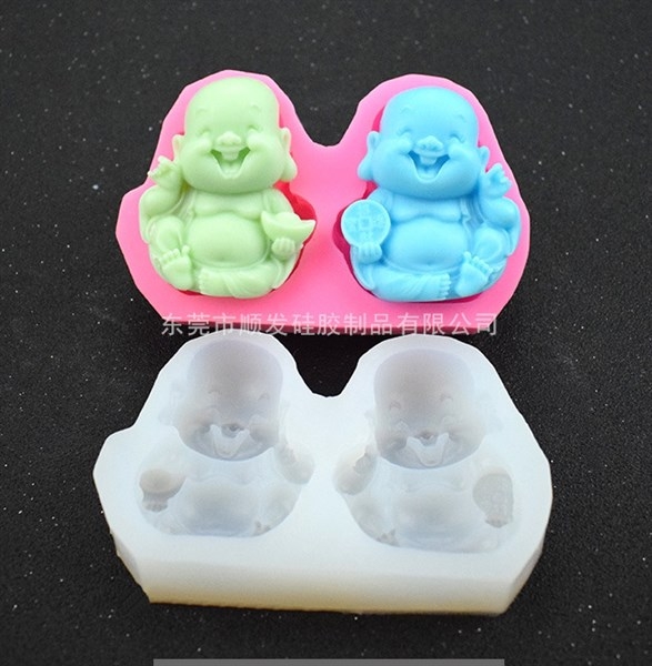 Khuôn Silicon - Ông Phật Di Lạc Set 2 Thần Tài Thổ Địa