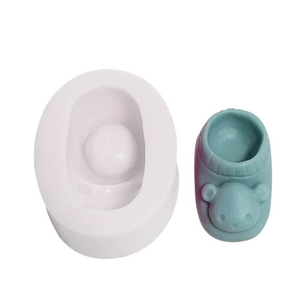 Khuôn Silicon - Em Bé Giày - Gấu 7.5cm 1c