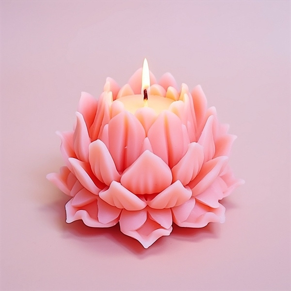 Khuôn Silicon - Hoa Sen Thái Nở - Trụ Cánh Nở 8.6cm Khuôn Trắng