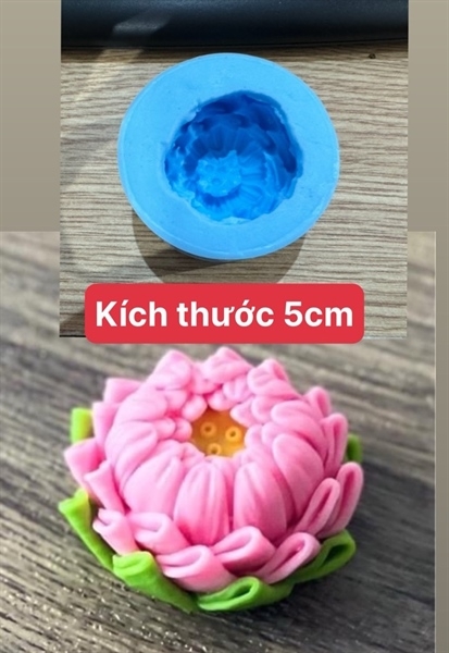 Khuôn Silicon - Sen Hoàng Gia - HOA TRUNG 5CM - HOA TRUNG 5CM