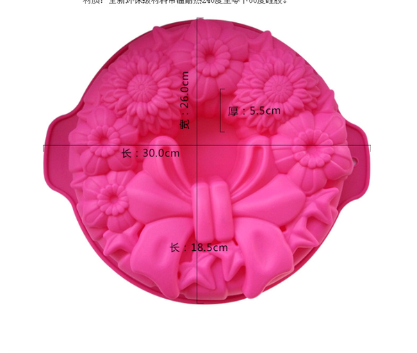 Khuôn Silicon - Đế - Hoa Nơ Lớn