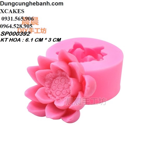 Khuôn Silicon - Hoa Sen Thái Nở - 6.1cm - 2T - Trung Nhụy
