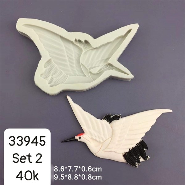Khuôn Silicon - Động Vật - Chim Hạc - Cò Set 2