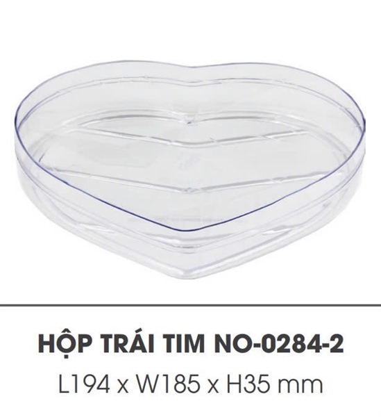 Hộp Nhựa - Cứng Giòn - Tim 19x3.5cm