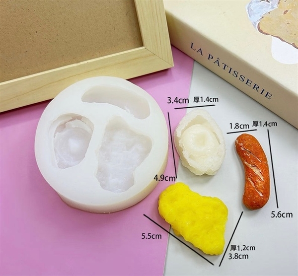 Khuôn Silicon - Món Ăn - Sushi- xúc xích 3c