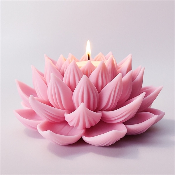 Khuôn Silicon - Hoa Sen Thái Nở - Trụ Cánh Nở 9cm Khuôn Trắng