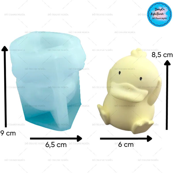 Khuôn Silicon - Động Vật - Vịt Ngồi 8.2cm