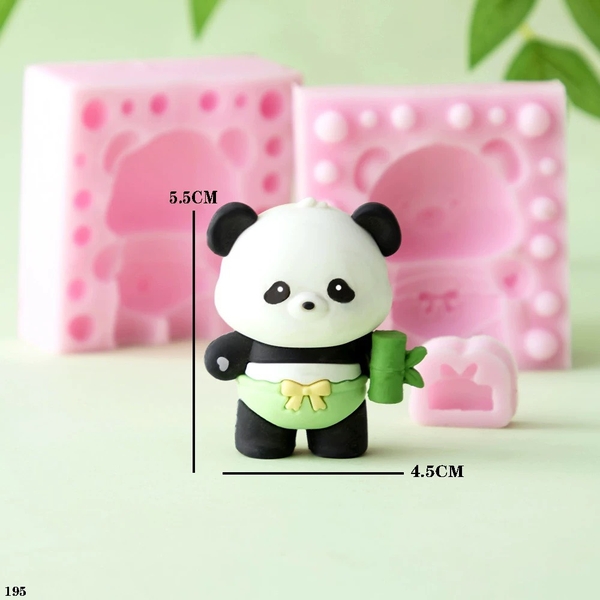 Khuôn Silicon - Động Vật - Gấu Trúc 2 Mảnh 5.5cm Đứng