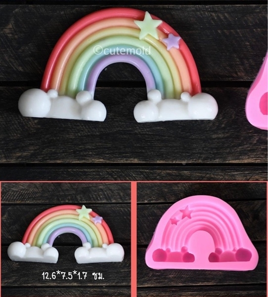 Khuôn Silicon - Bầu Trời - Cầu Vồng - 13.8cm