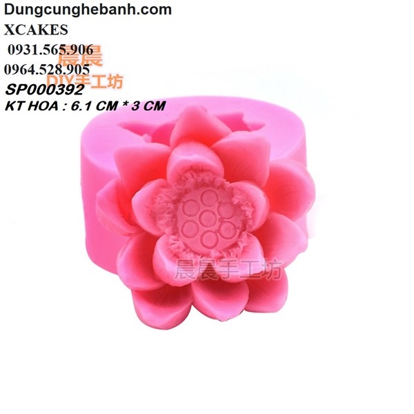 Khuôn Silicon - Hoa Sen Thái Nở - 6.1cm - 2T - Trung Nhụy