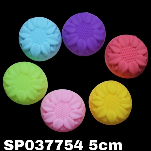 [10 cup] Khuôn Silicon - Cup Set 5cm - M50 - Hoa Hướng Dương