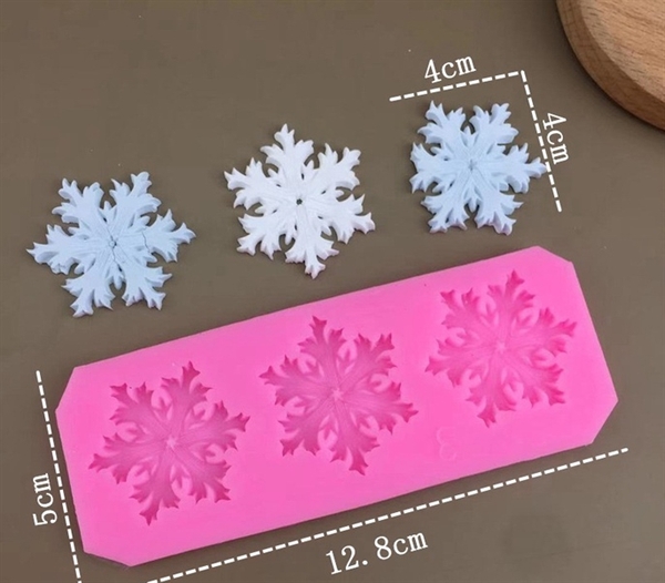 Khuôn Silicon - Noel - Cánh Tuyết Noel - 4Cm Vĩ 3C Kiểu