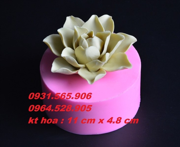Khuôn Silicon - Sen Đá Nở - 11x4.5cm - Phật Bà Đại Đóa