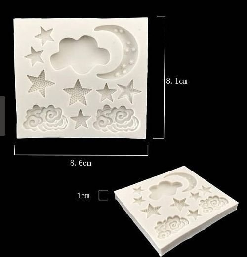 Khuôn Silicon - Bầu Trời - Đám Mây - Trăng Sao
