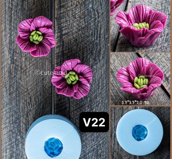 Combo 3 Khuôn Silicon Hoa Cúc - Xoay -M9M10V21- Shc