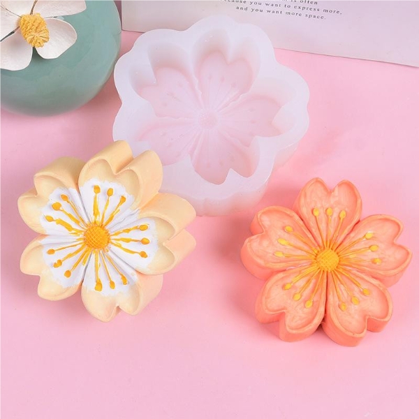 Khuôn Silicon - Hoa Mai Đào - 5 cánh 7.3cm