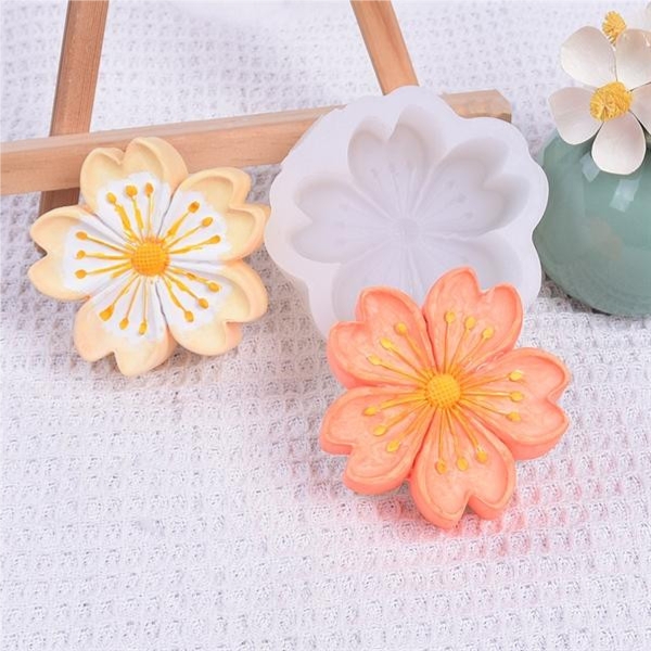Khuôn Silicon - Hoa Mai Đào - 5 cánh 7.3cm