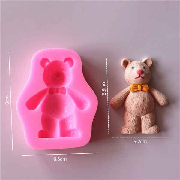 Khuôn Silicon - Động Vật - Gấu - Gấu Teddy 6.8cm