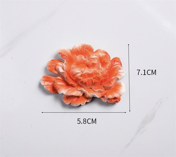 Khuôn Silicon - Hoa Mẫu Đơn - 5.8cm - Mặt Ép