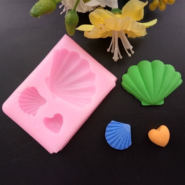 Khuôn Silicon - Biển - Sò - 1.7-3.8cm - 3c