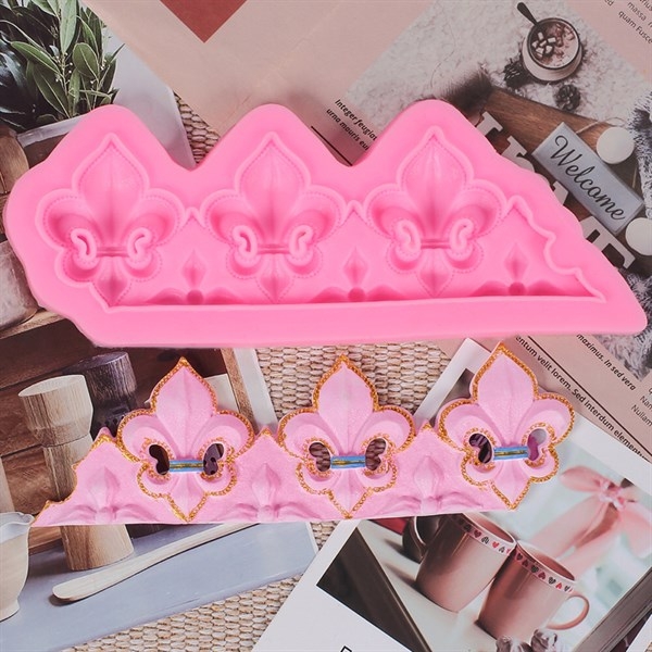 Khuôn Silicon - Viền Chuỗi Họa Tiết - Họa Tiết Nhọn 17x5cm