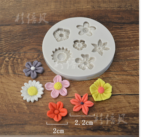 Khuôn Silicon - Hoa Cúc Dẹp TH 6c - 2 > 2.2cm