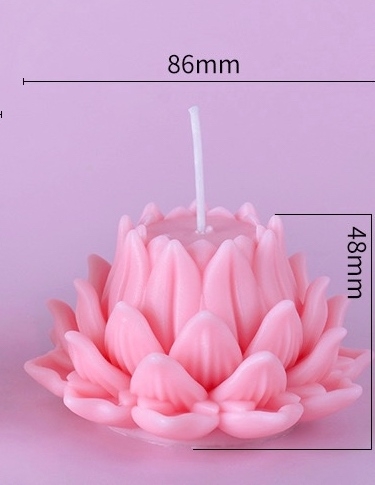 Khuôn Silicon - Hoa Sen Thái Nở - Trụ Cánh Nở 8.6cm Khuôn Trắng