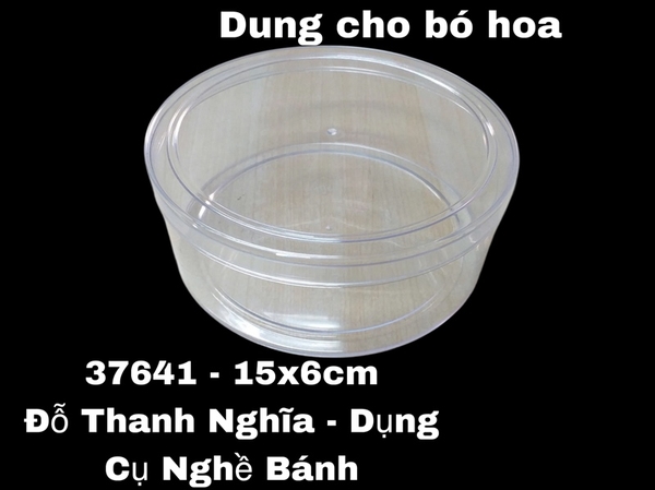 Hộp Nhựa - Tròn 15x6cm - Mika Cứng Giòn