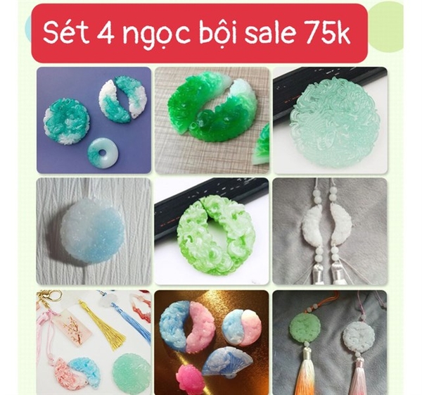Khuôn Silicon - Ngọc Bội Set 4 - SL75K