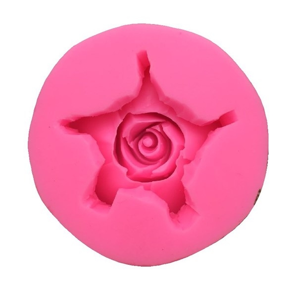 Khuôn Silicon - Hoa Hồng Nở - 6cm - 5 Cánh