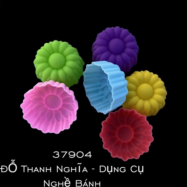 [10 cup] Khuôn Silicon - Cup Set 5cm - M52 - Hoa Hướng Dương