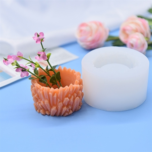 Khuôn Silicon - Chậu Cây - Vỏ Đá 6cm Cao 3.5cm