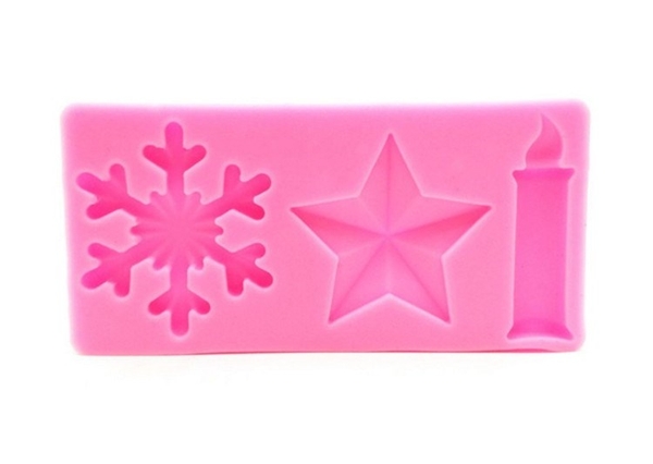 Khuôn Silicon - Noel - Cánh Tuyết Noel - Sao Đèn Cầy 3c