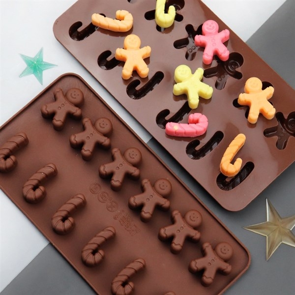 Khuôn Silicon - Noel - Vĩ 6 Người 6 Gậy 12c