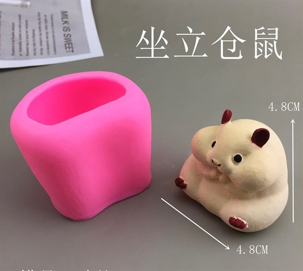 Khuôn Silicon - Động Vật - Chuột Ú Ngồi