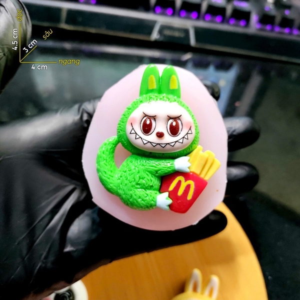 Khuôn Silicon - Labubu Nhỏ - Ôm Khoai Tây