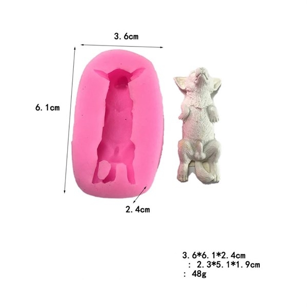 Khuôn Silicon - Động Vật - Chó Nằm Set 3