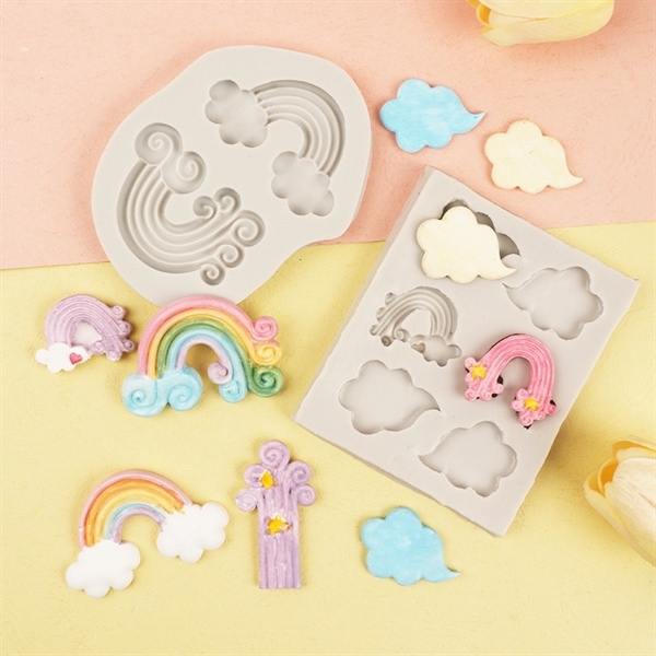 Khuôn Silicon - Bầu Trời - Cầu Vồng - 11cm