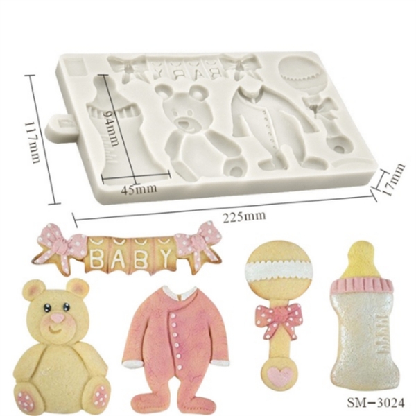 Khuôn Silicon - Bình Bú - Bình 8x4cm