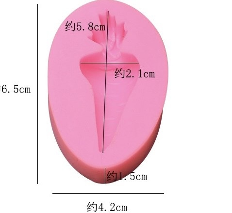 Khuôn Silicon - Rau Củ - Cà Rốt - 5.8cm