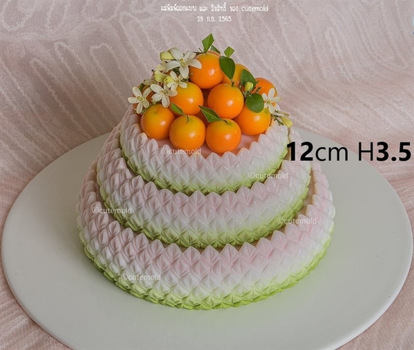 Khuôn Silicon - Đế Sen Thái Tầng - 12cm Cao 3.5cm