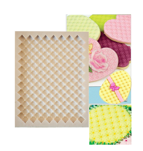 Khuôn Silicon - Viền Mảng 2D - Tứ Giác Khóm 12x9cm