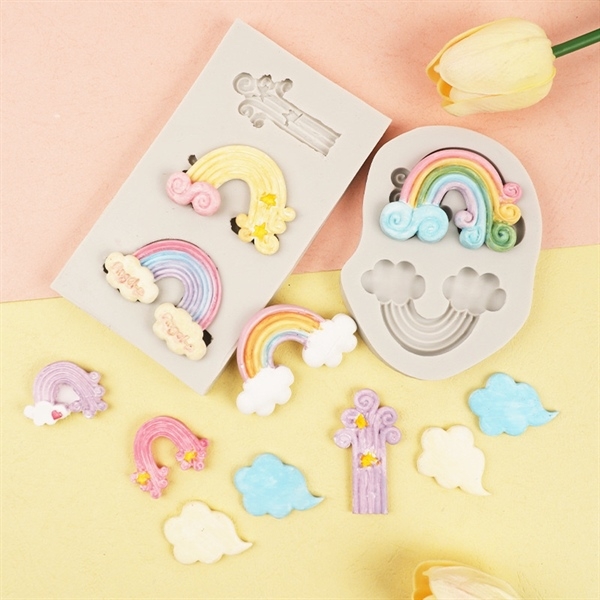 Khuôn Silicon - Bầu Trời - Cầu Vồng - Đám Mây 6c