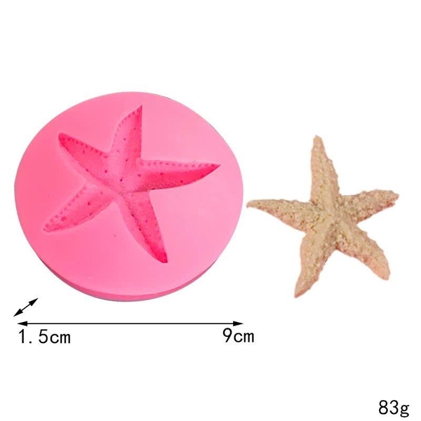 Khuôn Silicon - Biển - Sao - 7.4cm