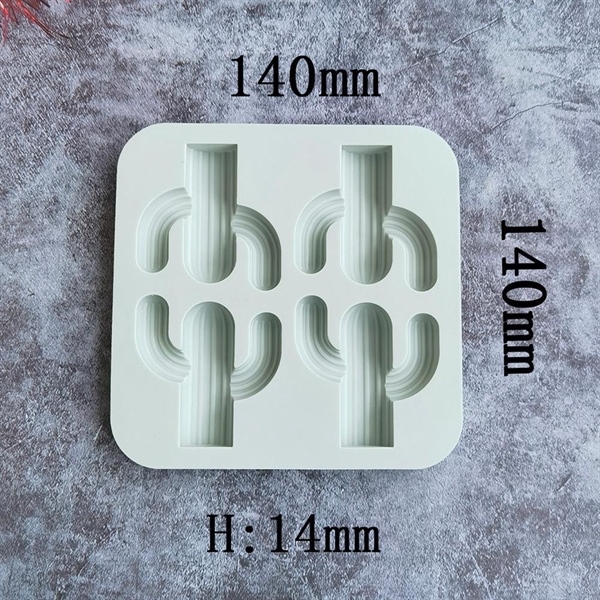 Khuôn Silicon - Sen Đá ĐỨNG  - Set - Vĩ 4 Chỉa