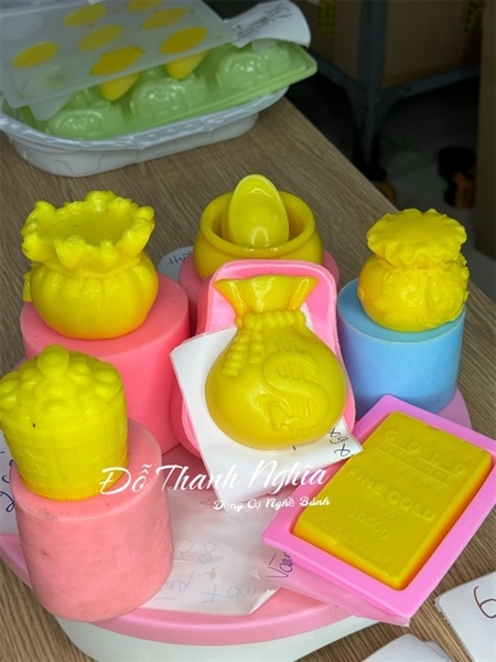 Khuôn Silicon - Tết Túi Tiền $- kích thước 11*9*3.3cm - Túi Vàng Chữ $