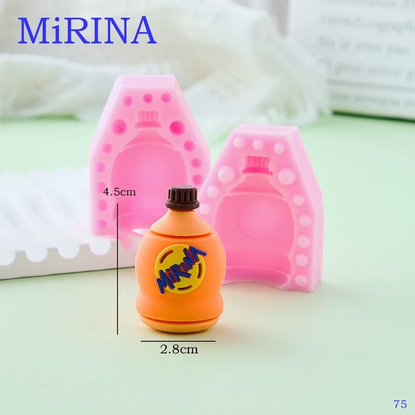 Khuôn Silicon Nước Uống Chai Mirina 2 Mảnh 4.5cm